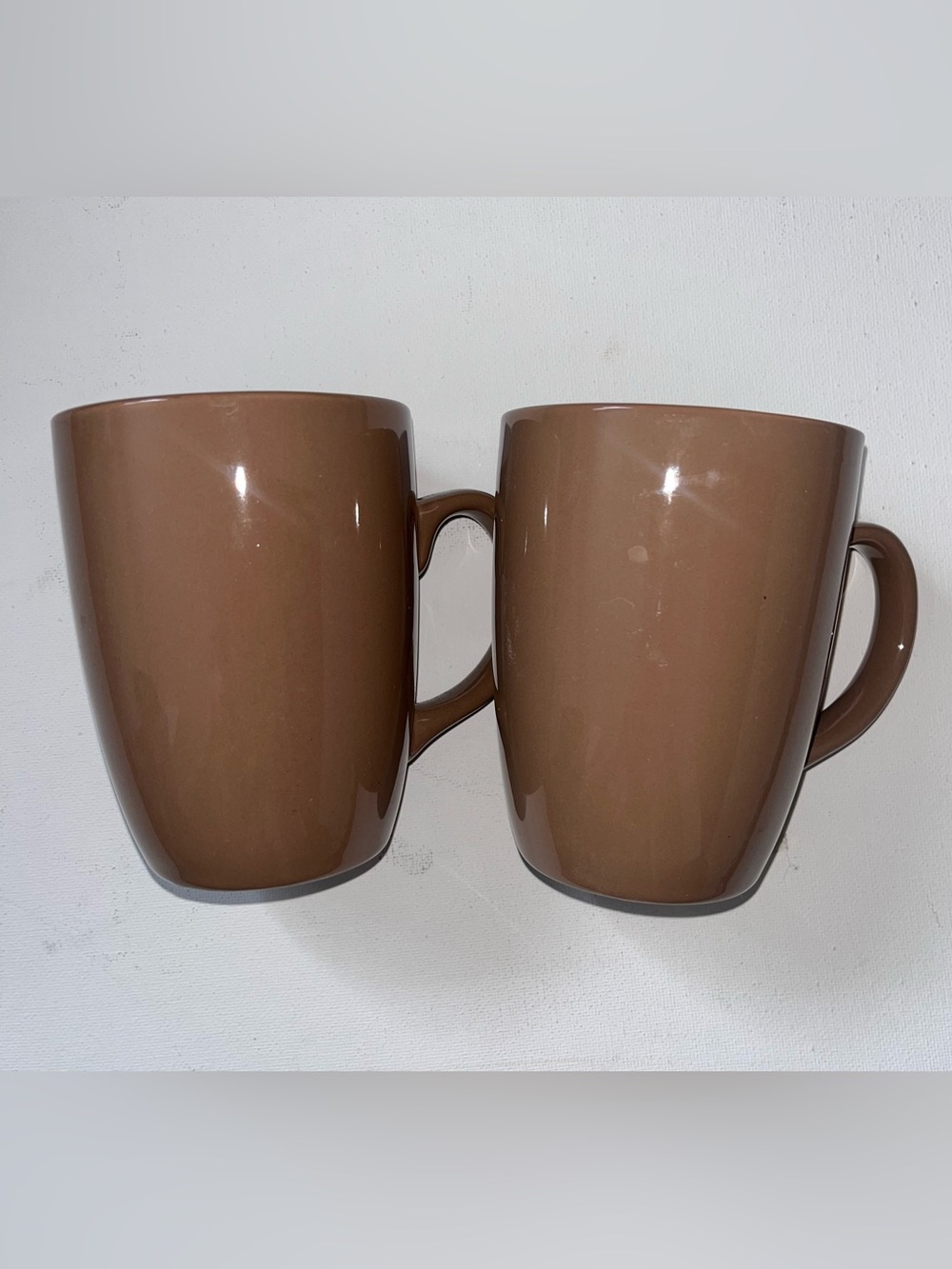 Chocolate Brown Ceramic Coffee Mugs - Set of 2